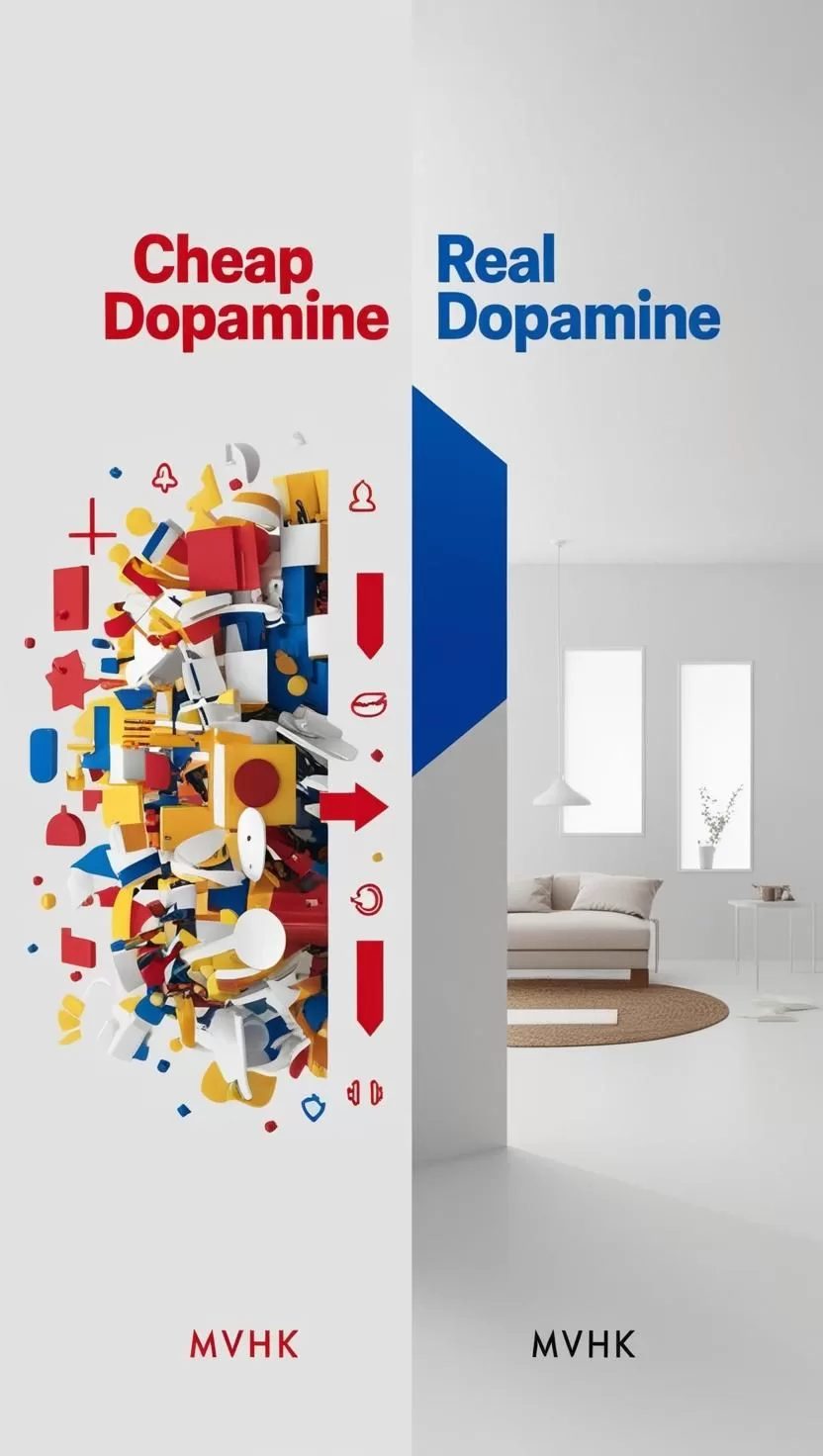 Scrolling social media leads to dopamine addiction." "Sunlight and outdoor activities boost real dopamine." "Exercise helps produce dopamine naturally