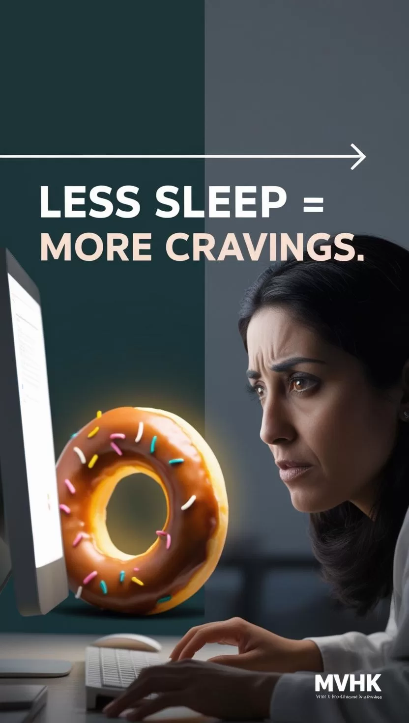 "Sleep deprivation reduces insulin sensitivity by 25%" "Ghrelin hormone increases after poor sleep, causing hunger" "Table of strategies for better sleep and glucose control