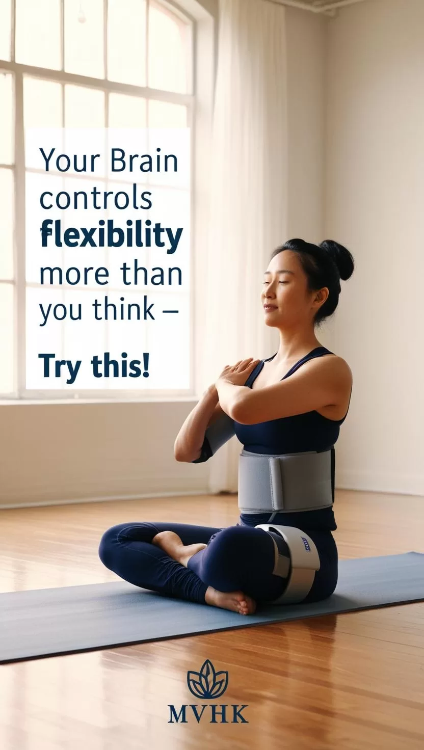 Woman using nervous system technique to improve flexibility safely