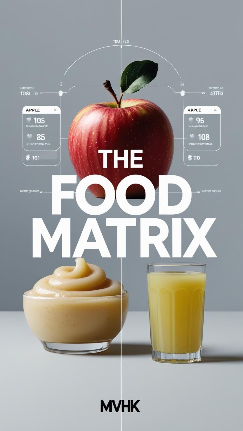 Apple vs. juice showing food matrix differences