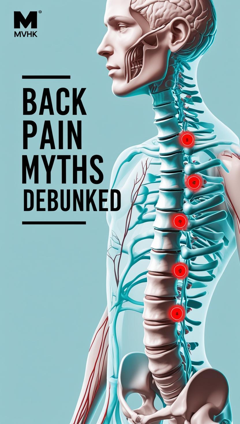 Spine illustration showing effects of misalignment with nerve, muscle, and posture consequences