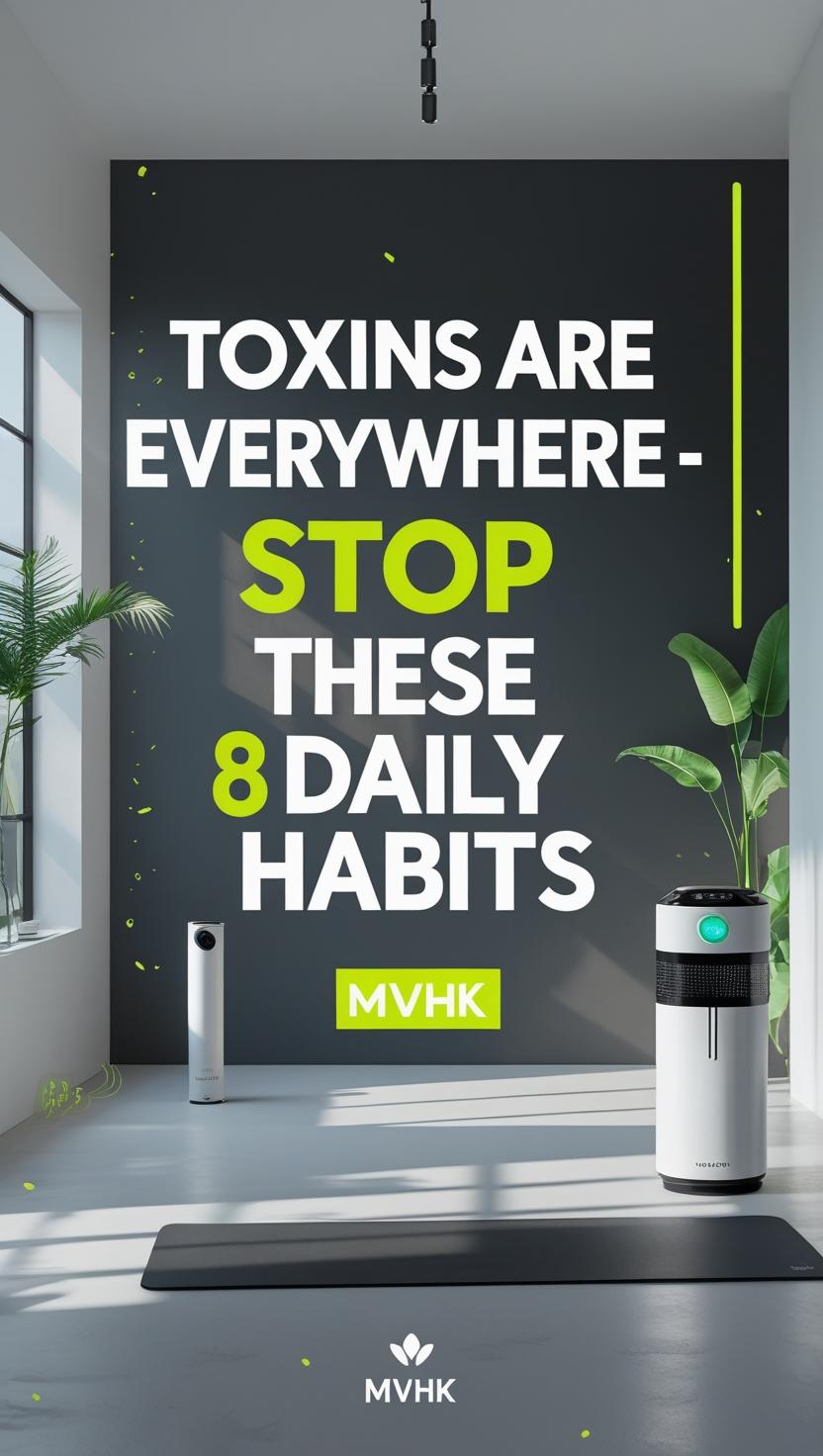 Woman opening windows in toxin-free home with air purifier and glass water bottle