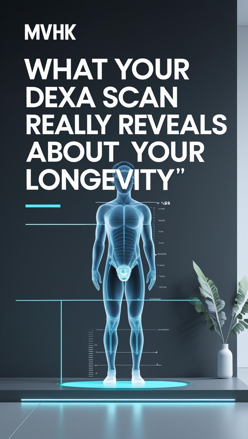 DEXA scan of lean muscle and fat, remote worker exercising, visual fat distribution map