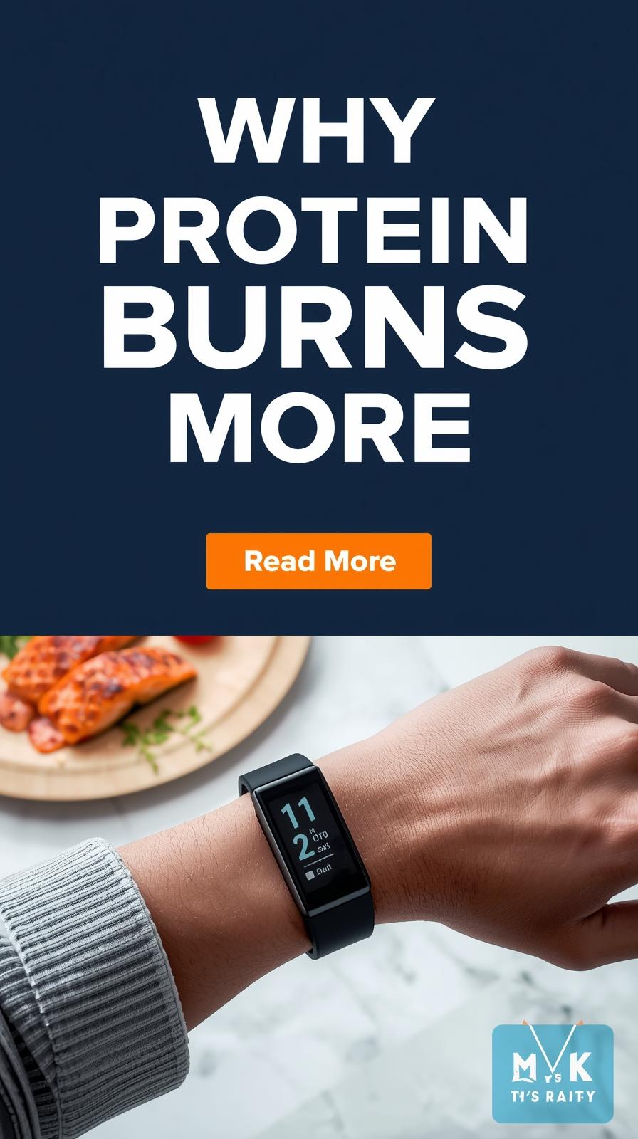 Meal prep with lean protein and wearable tracker, highlighting protein's thermic effect and metabolic benefits.