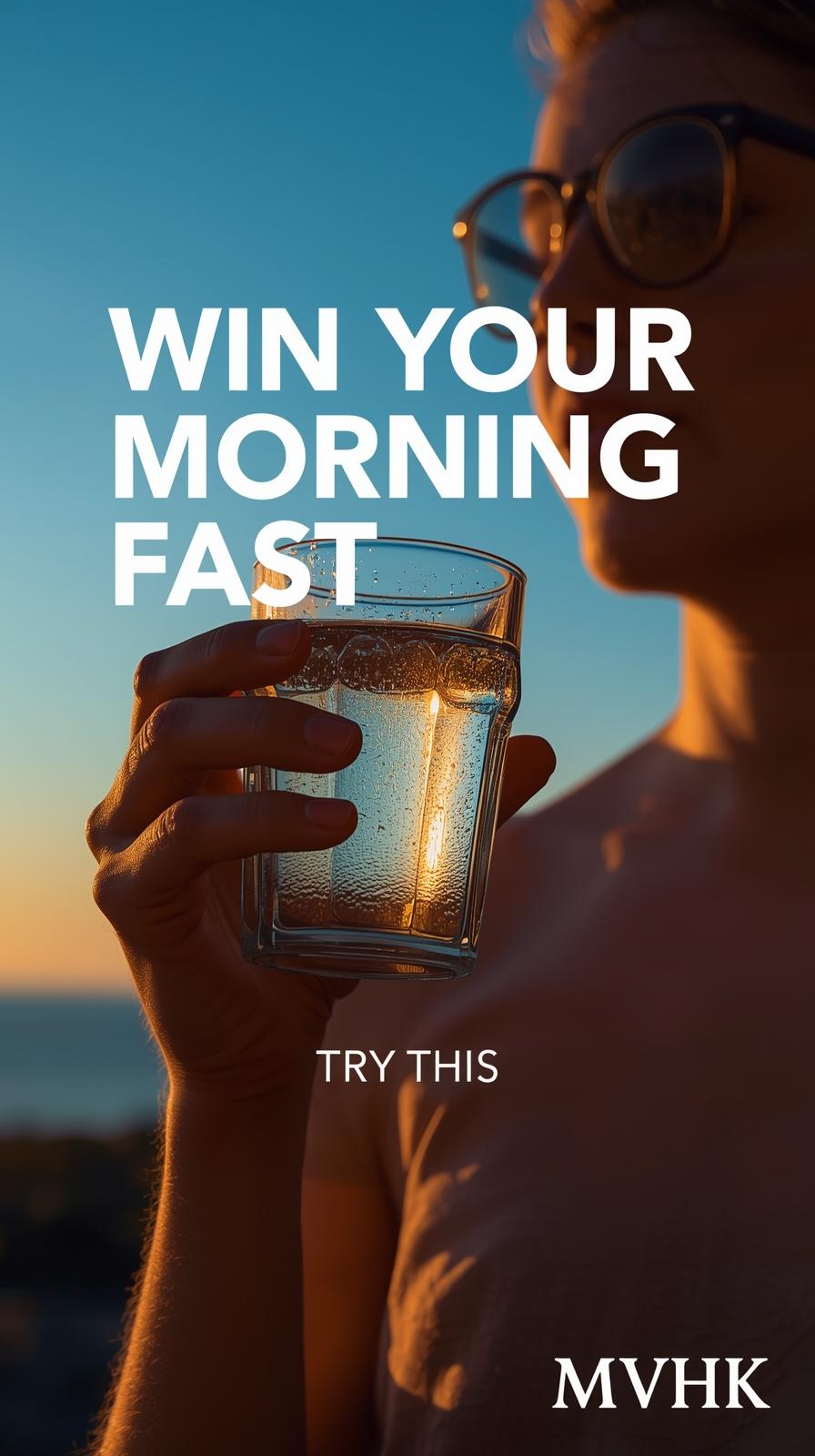 Woman outside in morning light drinking water with minerals for mental clarity and energy boost