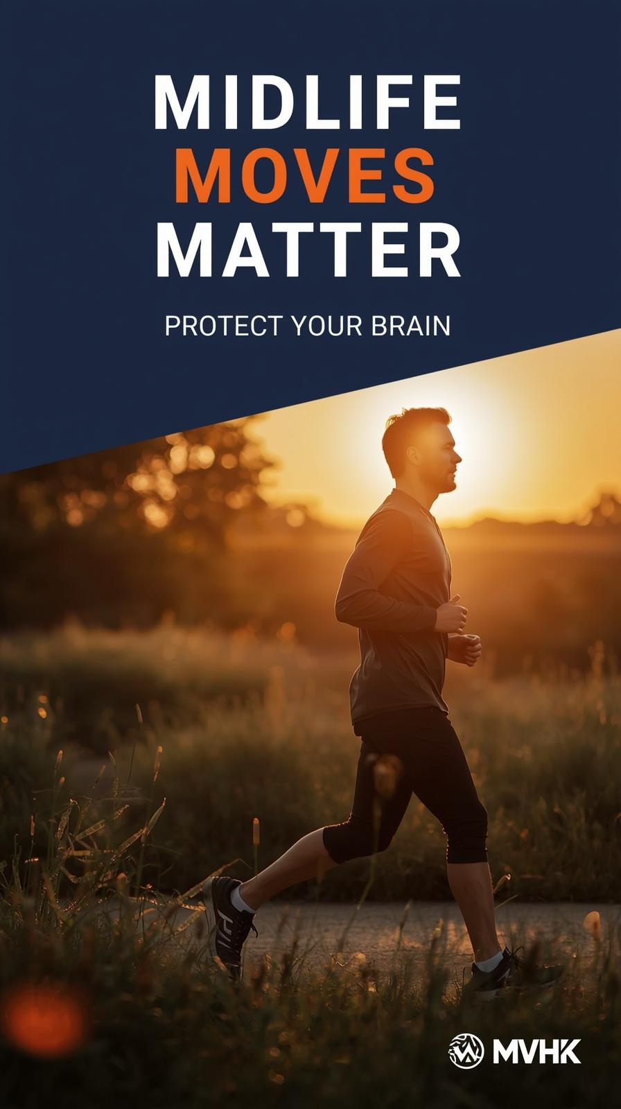 Gen X adult exercising outdoors to support brain health after 45