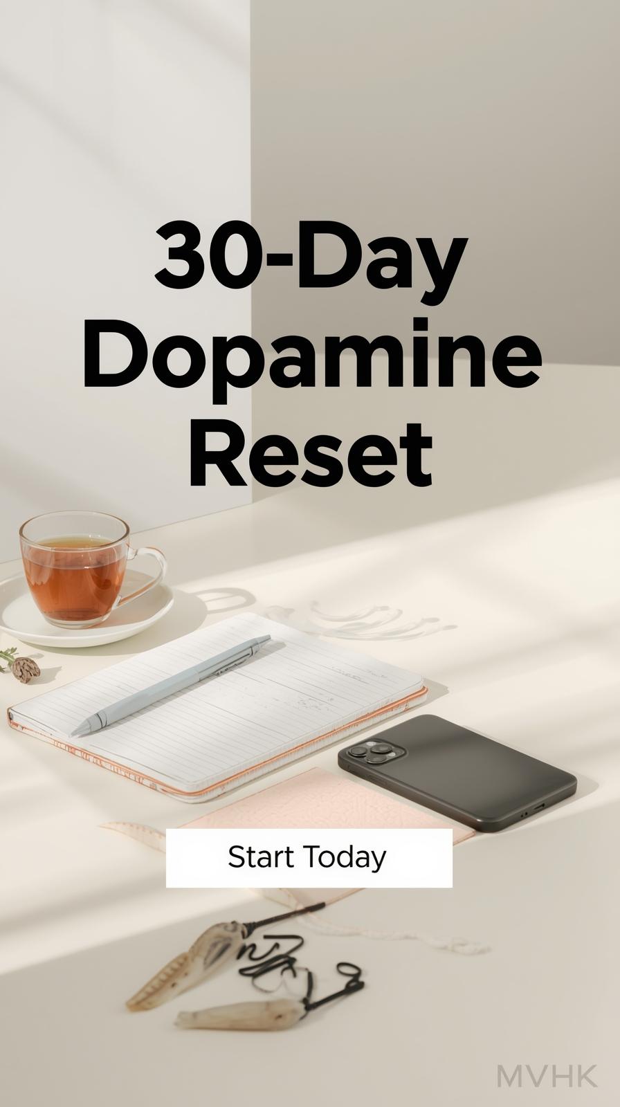 30-day dopamine fast reset minimalist lifestyle brain health