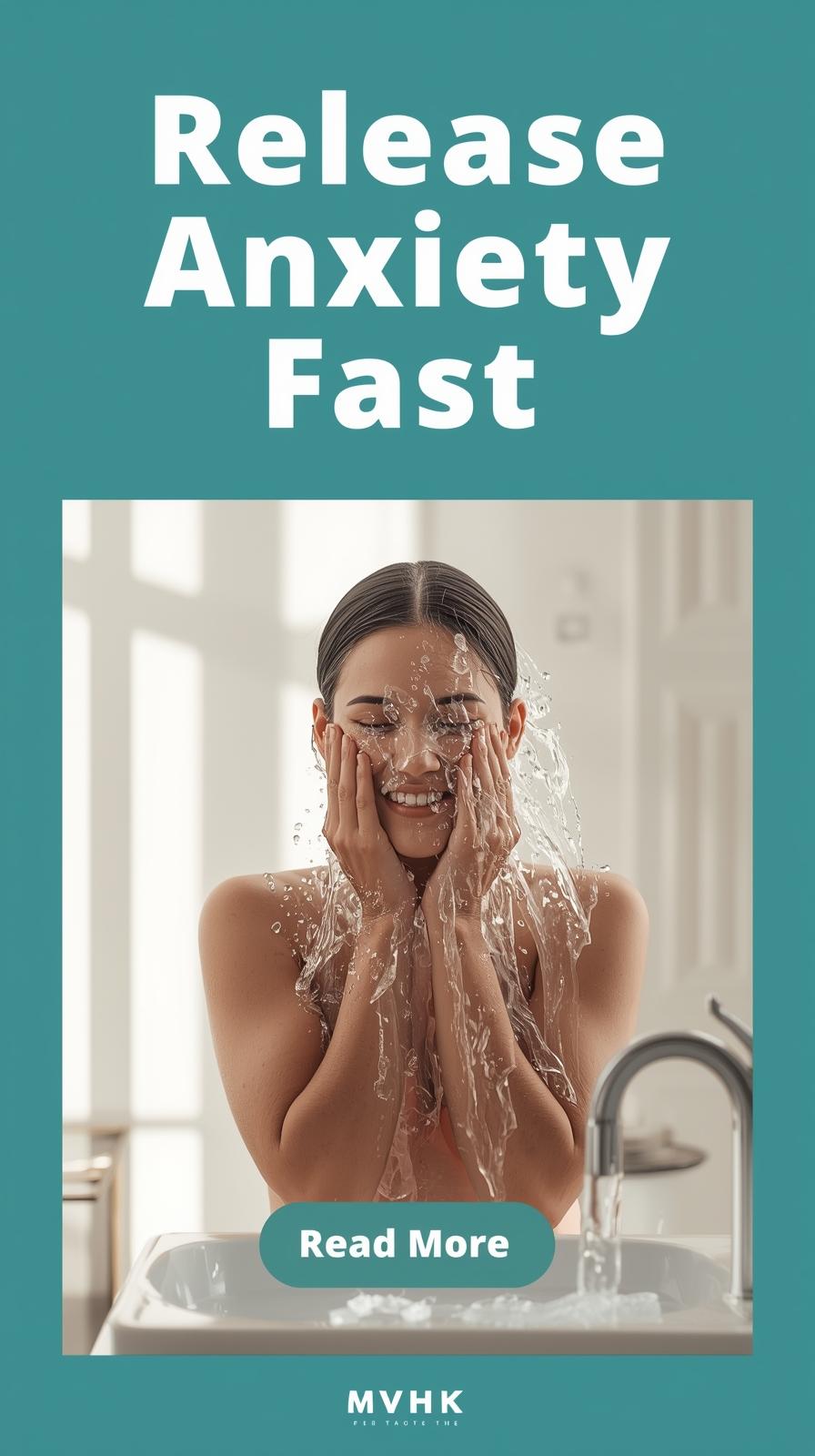 Cold water face technique for nervous system anxiety relief