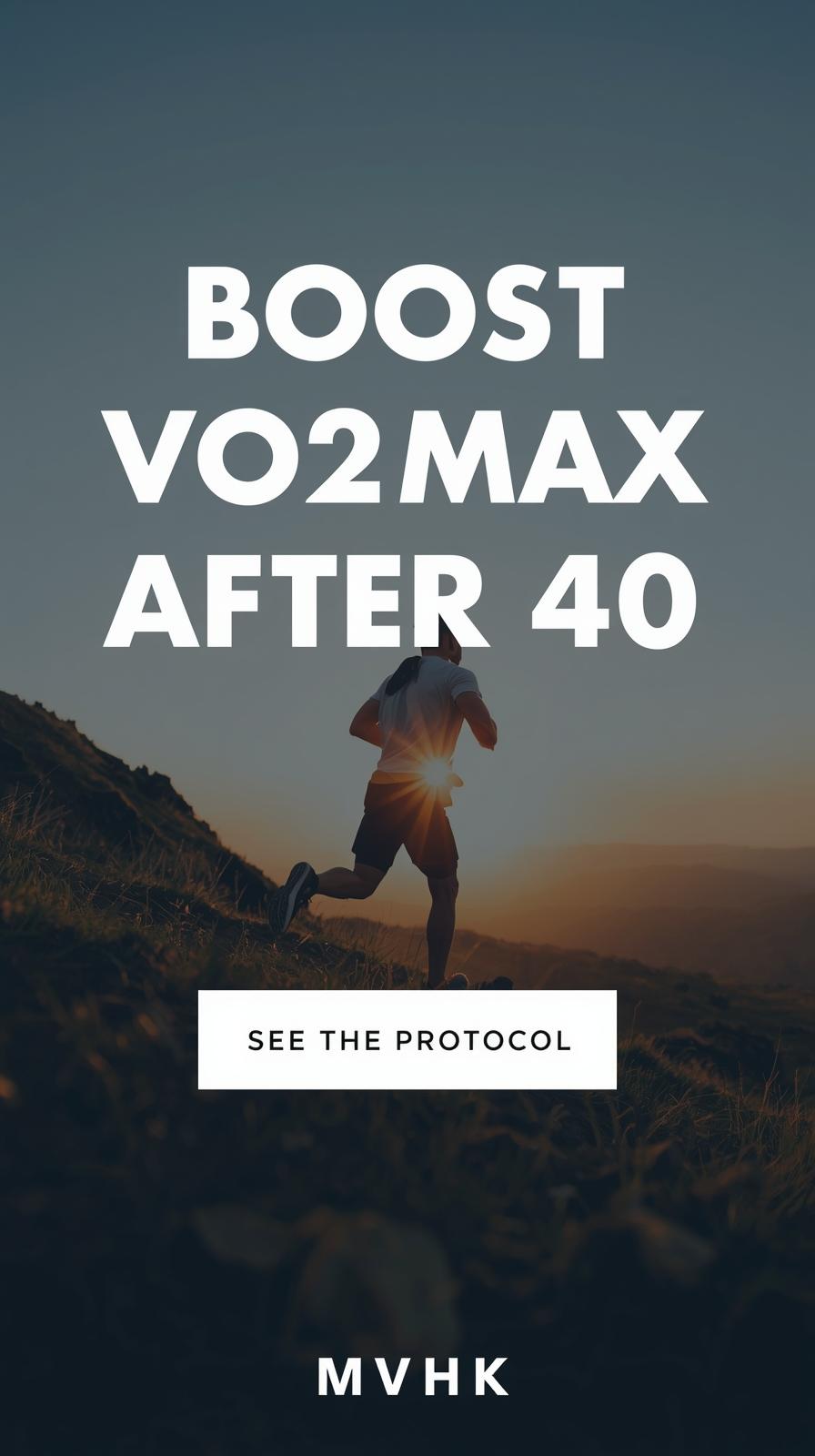 Man performing high-intensity interval training to improve VO2max after 40