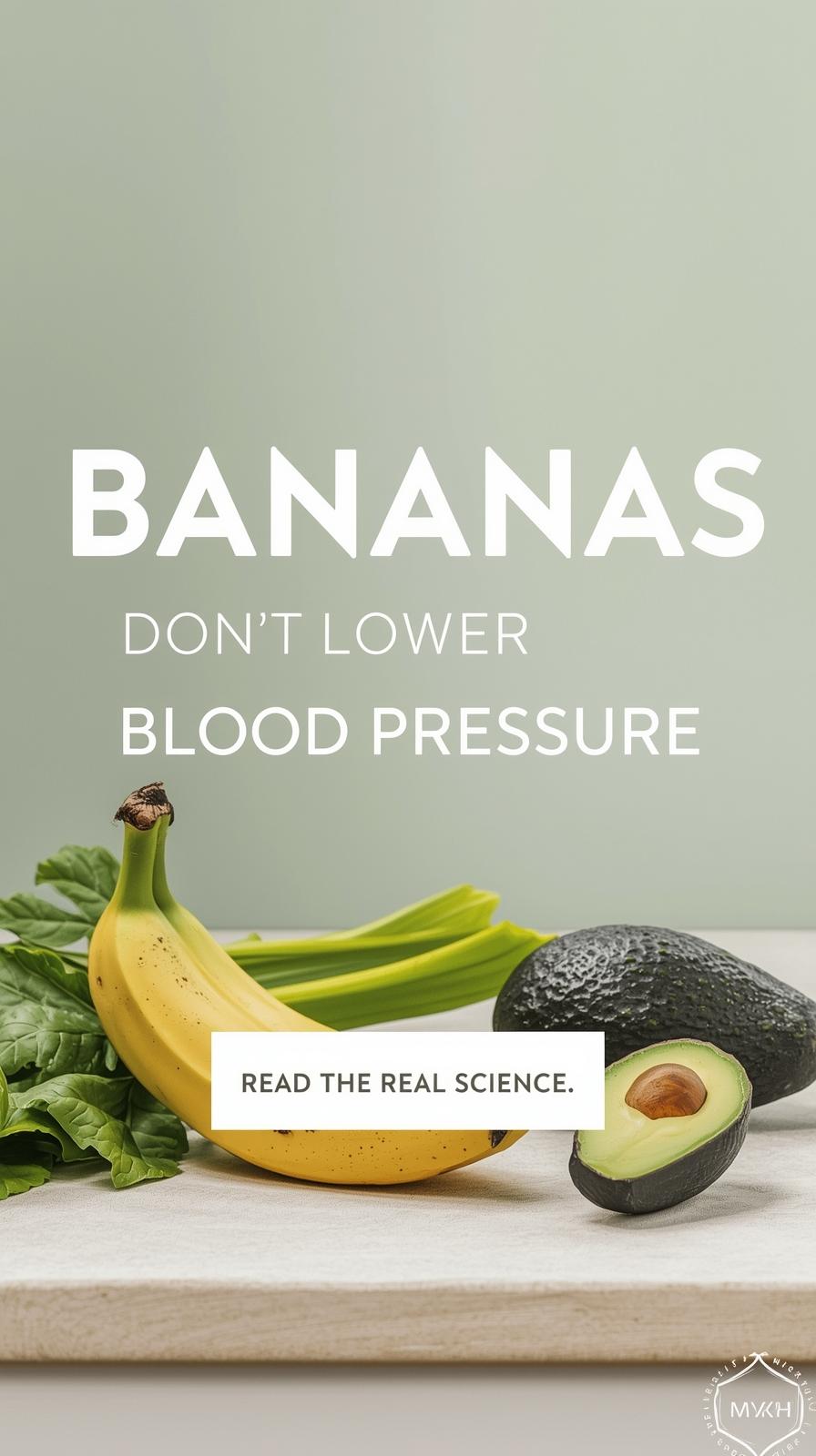Banana and leafy greens illustrating potassium and blood pressure control