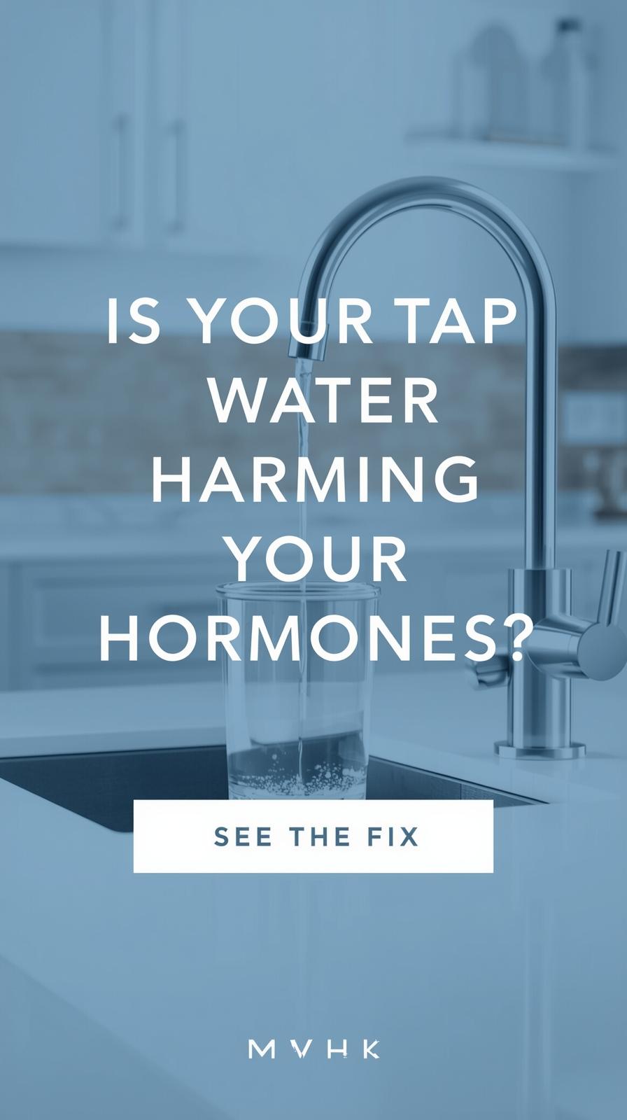 Reverse osmosis water filter system for reducing endocrine-disrupting chemicals and protecting hormone health