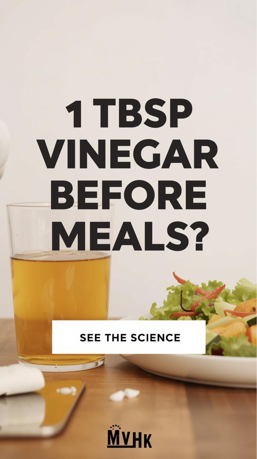 Glass of diluted apple cider vinegar before meal for blood sugar control