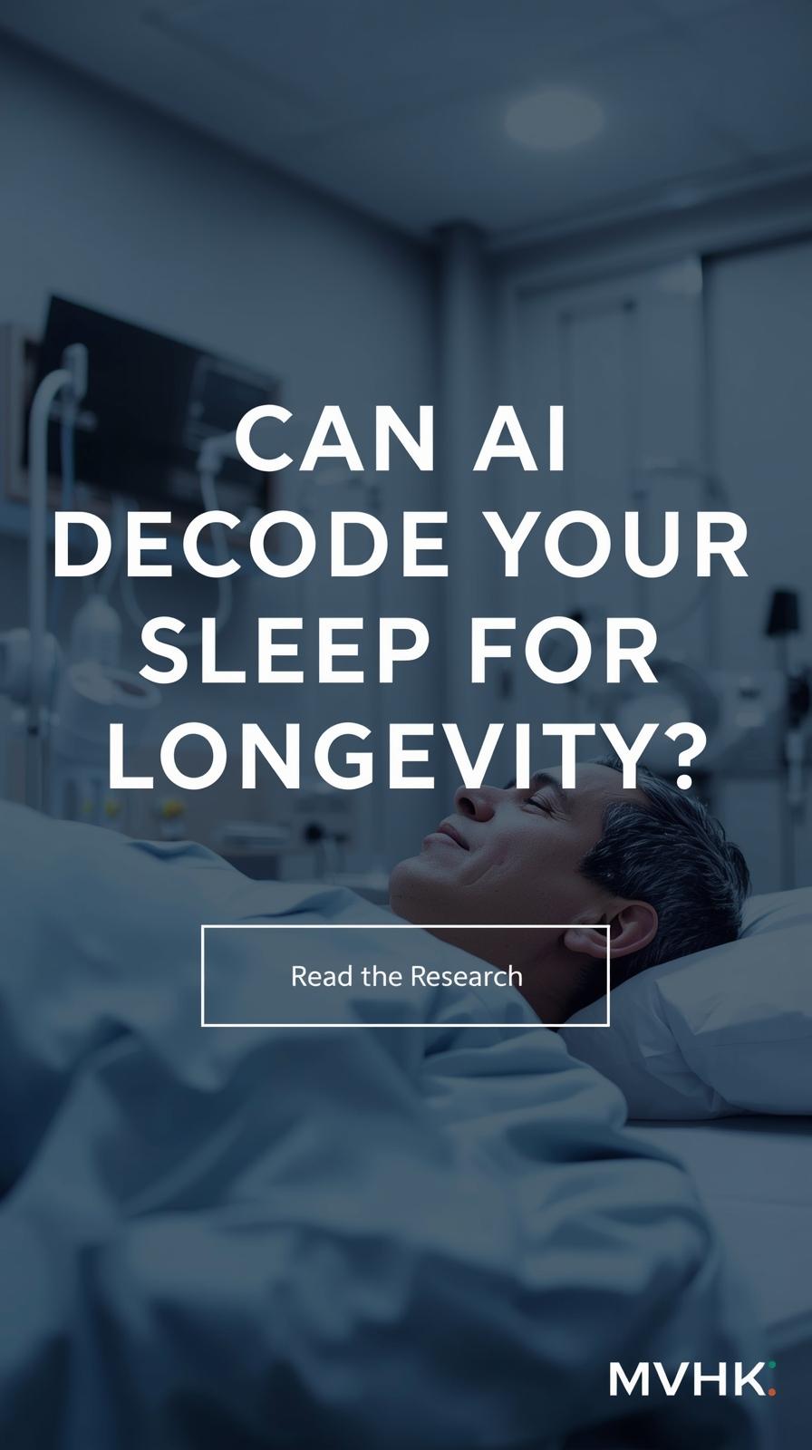 Clinical polysomnography setup analyzing sleep data for longevity risk detection