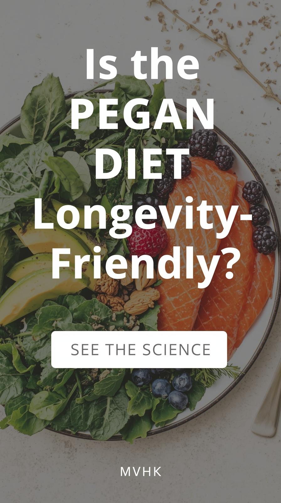 Pegan diet food pyramid with vegetables, healthy fats, and protein for metabolic longevity