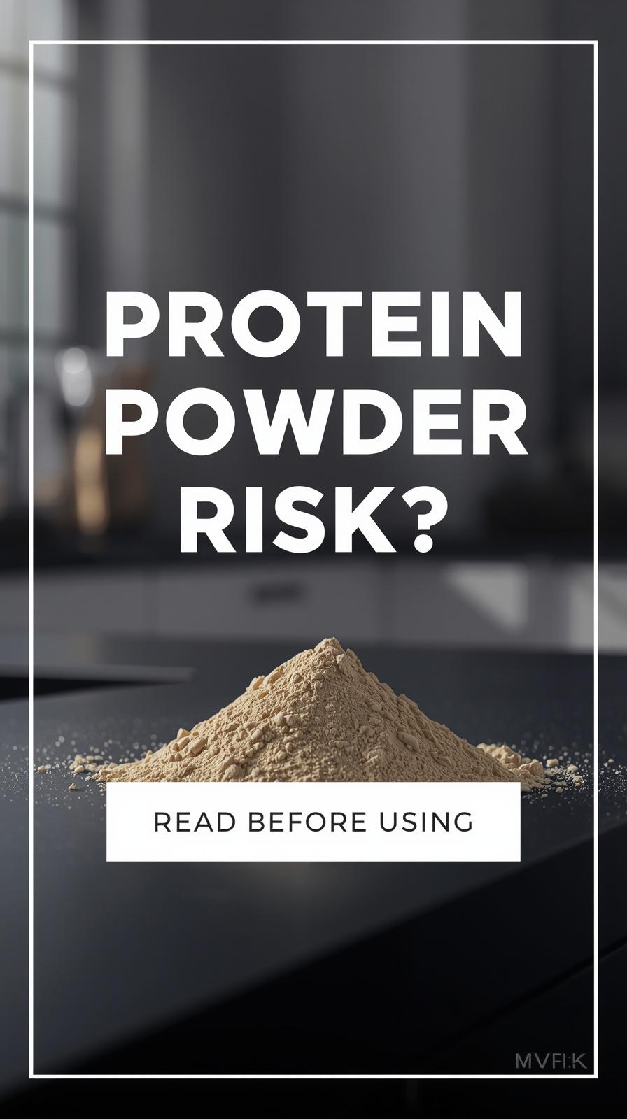protein powder scoop heavy metal contamination risk concept