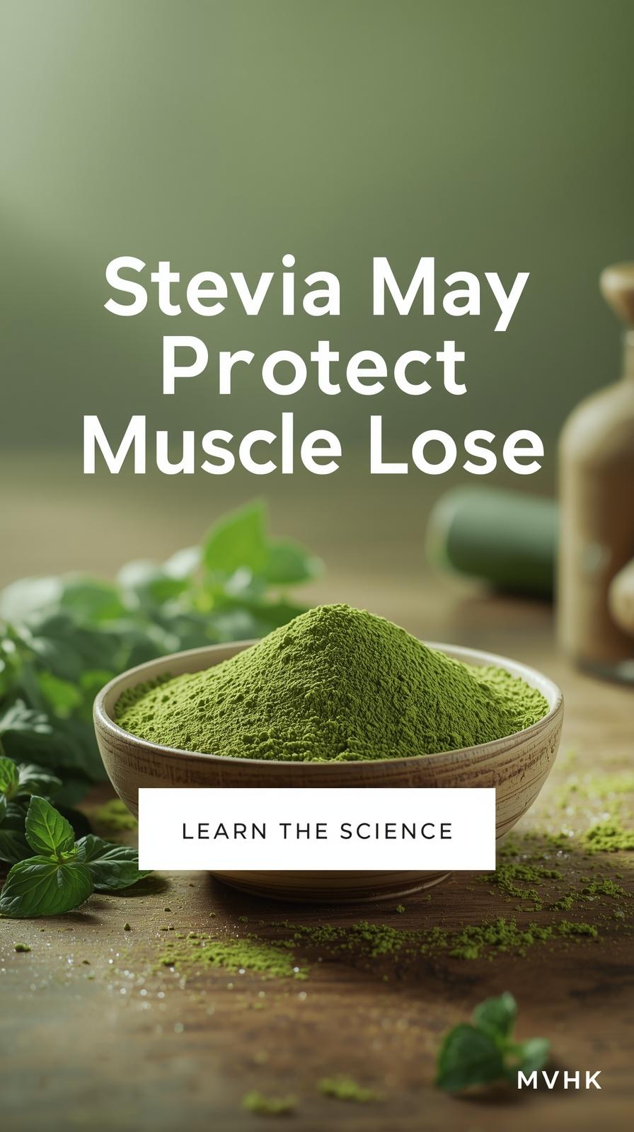 Stevia powder activating SIRT1 pathway for muscle metabolism and mitochondrial health